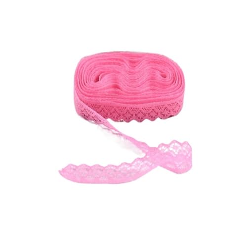 DQZRTUECA 14 mm Polyester-Spitzenband, 9,1 m, mehrfarbig, 4 Stück(Rose Red) von DQZRTUECA