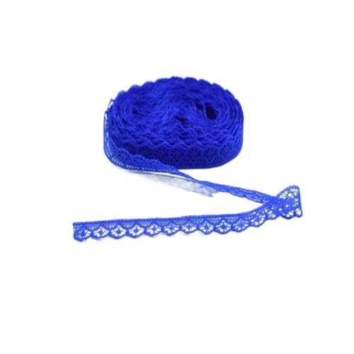 DQZRTUECA 14 mm Polyester-Spitzenband, 9,1 m, mehrfarbig, 4 Stück(Royal Blue) von DQZRTUECA