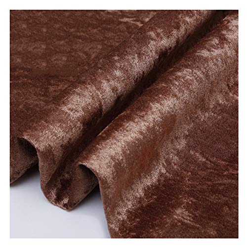 DQZRTUECA 150 cm breiter 2-Wege-Stretch-Samt-Polsterstoff for DIY, mehrfarbig, mehrere Größen(Coffee 23,1m) von DQZRTUECA