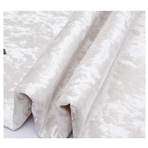 DQZRTUECA 150 cm breiter 2-Wege-Stretch-Samt-Polsterstoff for DIY, mehrfarbig, mehrere Größen(White 29,2m) von DQZRTUECA