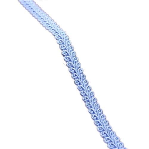 DQZRTUECA 2 Stück gebogenes Polyester-Spitzenband, mehrfarbig, 12mm (4-8) Yards(Light Blue,12mm 4yards) von DQZRTUECA