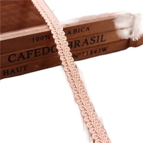DQZRTUECA 2 Stück gebogenes Polyester-Spitzenband, mehrfarbig, 12mm (4-8) Yards(Light Pink,12mm 8yards) von DQZRTUECA