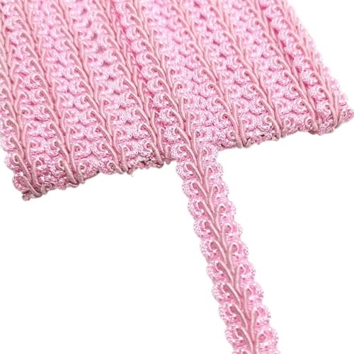 DQZRTUECA 4 Stück 2 Yards Spitzenbesatzband Tausendfüßler Geflochtenes Basteln Nähen Hochzeitsdekoration Mehrfarbig(Pink) von DQZRTUECA