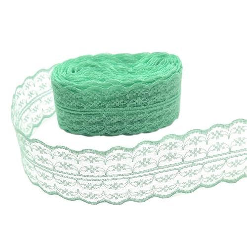 DQZRTUECA 4er-Pack Spitzenbänder, 9,1 m, 45 mm Breite, mehrfarbig(Mint Green) von DQZRTUECA