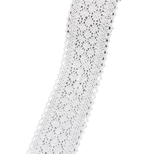 DQZRTUECA 50 mm Seidennetz-Spitzenband, mehrfarbig, groß, 5 Meter(White) von DQZRTUECA