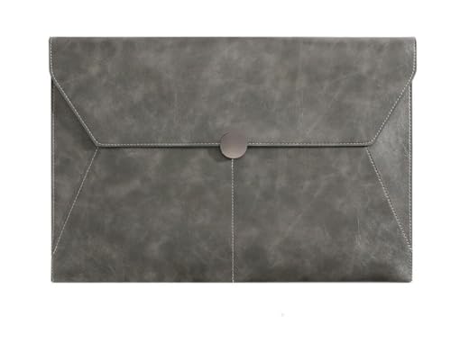 DQZRTUECA A4-Aktenordner aus PU-Leder, 351 x 243 mm, mehrfarbig(Grey) von DQZRTUECA