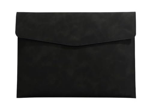 DQZRTUECA A4-Dokumententasche aus PU-Leder, mehrfarbig, 331 x 240 mm, 4er-Pack(Black) von DQZRTUECA