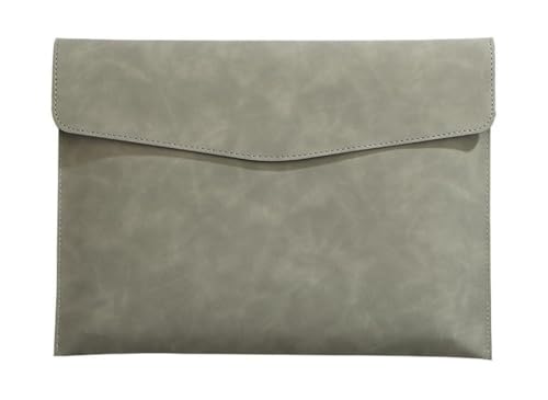 DQZRTUECA A4-Dokumententasche aus PU-Leder, mehrfarbig, 331 x 240 mm, 4er-Pack(Grey) von DQZRTUECA