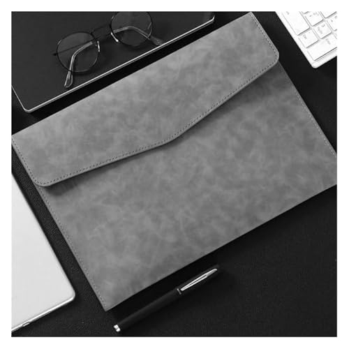 DQZRTUECA A4 PU-Dokumentenhalter 330 x 240 mm, mehrfarbig, 3er-Pack(Grey) von DQZRTUECA