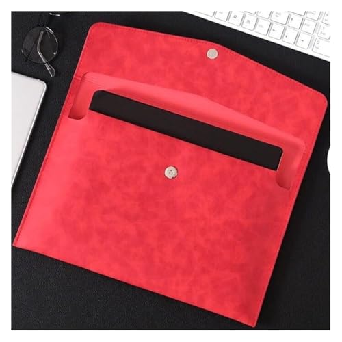 DQZRTUECA A4 PU-Dokumentenhalter 330 x 240 mm, mehrfarbig, 3er-Pack(Red) von DQZRTUECA