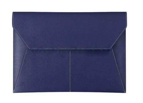 DQZRTUECA Aktenordner im Umschlagformat, A4, PU-Leder, mehrfarbig, 23,5 x 33 cm, 2er-Pack(Blue) von DQZRTUECA