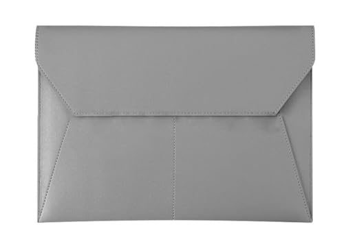 DQZRTUECA Aktenordner im Umschlagformat, A4, PU-Leder, mehrfarbig, 23,5 x 33 cm, 2er-Pack(Grey) von DQZRTUECA