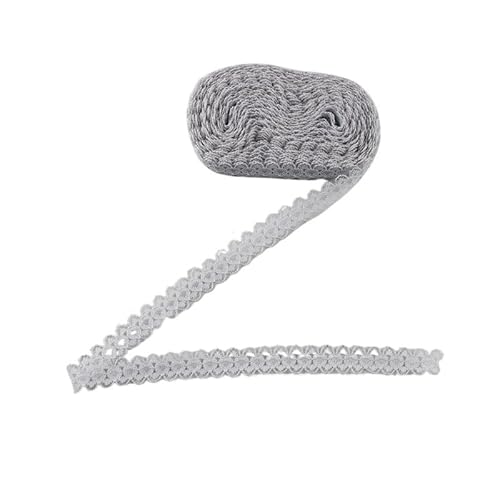 DQZRTUECA Bilateraler bestickter Netzspitzenbesatz, 14 mm, mehrfarbig, 9,1 m(Grey) von DQZRTUECA