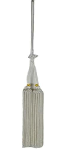 DQZRTUECA Chinesischer Knoten Schwertgriff Quaste Seide Mehrfarbig(White) von DQZRTUECA
