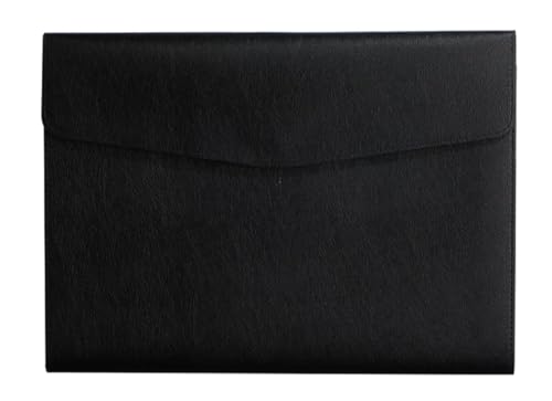 DQZRTUECA Dokumentenhalter aus PU-Leder, A4, 33 x 24 cm, mehrfarbig(Black) von DQZRTUECA