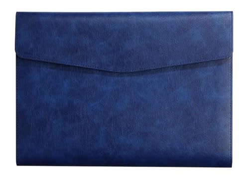 DQZRTUECA Dokumentenhalter aus PU-Leder, A4, 33 x 24 cm, mehrfarbig(Blue) von DQZRTUECA