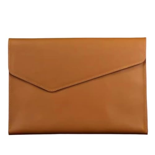 DQZRTUECA Dokumentenhalter aus PU-Leder, A4, Umschlag, Aktenordner, mehrfarbig, 33 x 23 x 2,5 cm(Yellow) von DQZRTUECA
