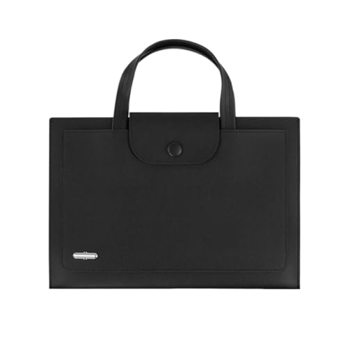 DQZRTUECA Dokumentenhalter aus PU-Leder, mehrfarbig, 25 x 36 cm(Black) von DQZRTUECA