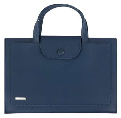 DQZRTUECA Dokumentenhalter aus PU-Leder, mehrfarbig, 25 x 36 cm(Blue) von DQZRTUECA