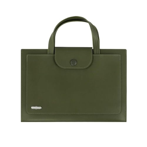 DQZRTUECA Dokumentenhalter aus PU-Leder, mehrfarbig, 25 x 36 cm(Green) von DQZRTUECA
