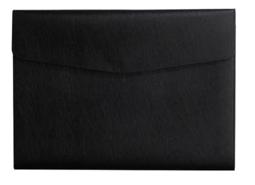 DQZRTUECA Dokumentenhülle aus PU-Leder, mehrfarbig, 33 x 24 cm(Black) von DQZRTUECA