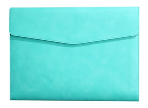 DQZRTUECA Dokumentenhülle aus PU-Leder, mehrfarbig, 33 x 24 cm(Green) von DQZRTUECA