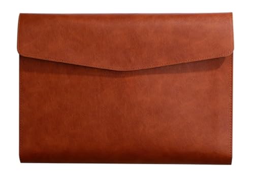 DQZRTUECA Dokumentenhülle aus PU-Leder, mehrfarbig, 33 x 24 cm(Yellowish Brown) von DQZRTUECA