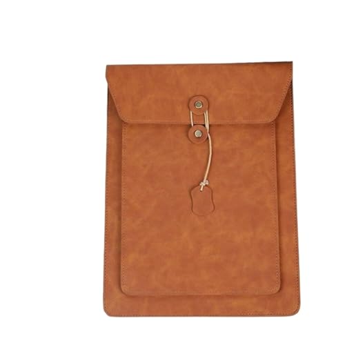 DQZRTUECA Dokumentenhülle aus PU-Leder for 13-Zoll-Laptops und Tablets, mehrfarbig, 34 x 25,3 cm(Brown) von DQZRTUECA