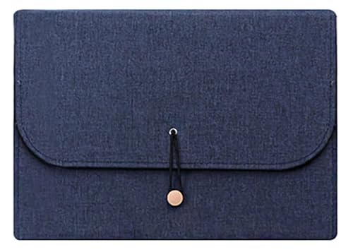 DQZRTUECA Dokumentenmappe aus PU-Leder, 13 Fächer, Organizer, mehrfarbig, 33 x 3 x 24,5 cm(Blue) von DQZRTUECA