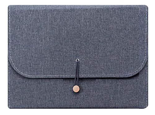 DQZRTUECA Dokumentenmappe aus PU-Leder, 13 Fächer, Organizer, mehrfarbig, 33 x 3 x 24,5 cm(Grey) von DQZRTUECA