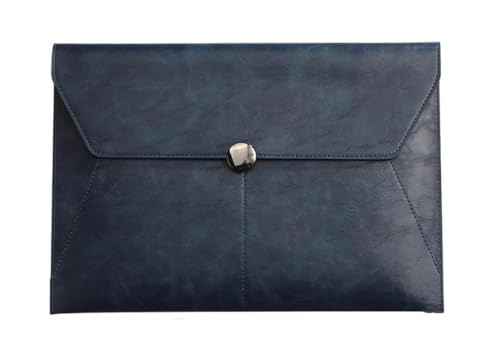 DQZRTUECA Dokumentenmappe aus PU-Leder, Organizer, Umschlaghülle, mehrfarbig, 240 x 347 mm, 2 Stück(Blue) von DQZRTUECA