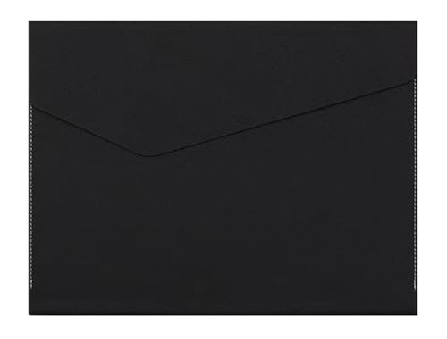 DQZRTUECA Dokumentenmappe aus PU-Leder, mehrfarbig, 33 x 24 cm(Black) von DQZRTUECA