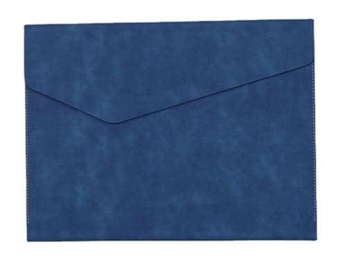 DQZRTUECA Dokumentenmappe aus PU-Leder, mehrfarbig, 33 x 24 cm(Blue) von DQZRTUECA