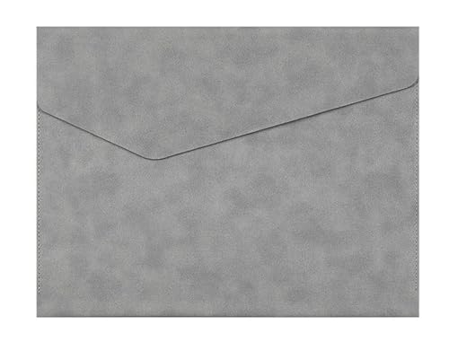 DQZRTUECA Dokumentenmappe aus PU-Leder, mehrfarbig, 33 x 24 cm(Grey) von DQZRTUECA