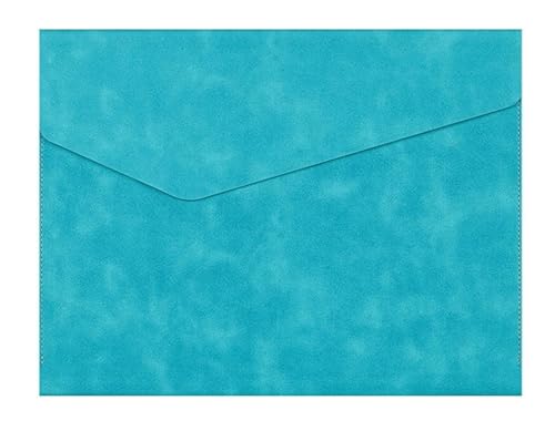 DQZRTUECA Dokumentenmappe aus PU-Leder, mehrfarbig, 33 x 24 cm(Peacock Green) von DQZRTUECA