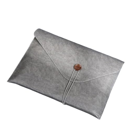 DQZRTUECA Dokumententasche aus PU-Leder, 247 x 353 mm, mehrfarbig, 3er-Pack(Grey) von DQZRTUECA