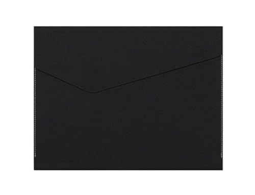 DQZRTUECA Dokumententasche aus PU-Leder, 34 x 26 cm, mehrfarbig, 2er-Pack(Black) von DQZRTUECA