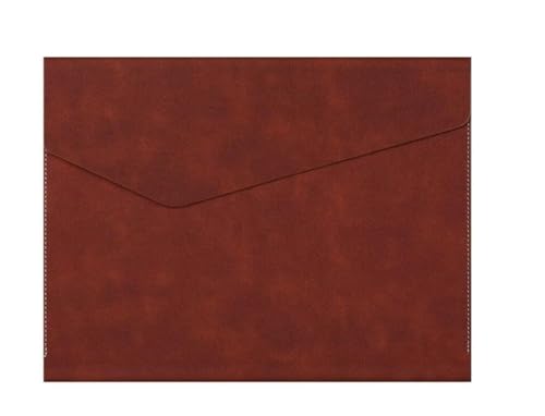 DQZRTUECA Dokumententasche aus PU-Leder, 34 x 26 cm, mehrfarbig, 2er-Pack(Brown) von DQZRTUECA