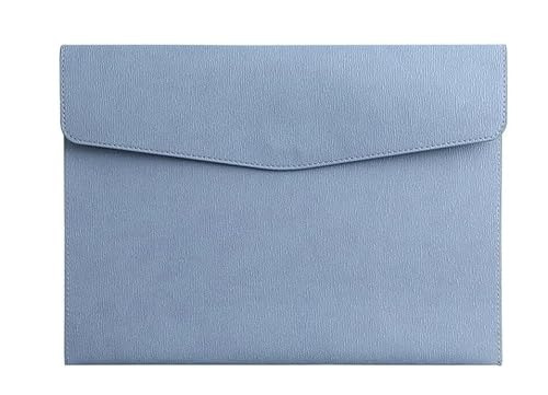 DQZRTUECA Dokumententasche aus PU-Leder, A4, 245 x 330 mm, mehrfarbig, 2 Stück(Blue) von DQZRTUECA