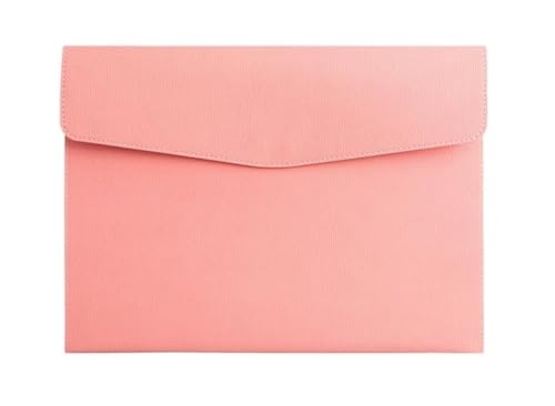DQZRTUECA Dokumententasche aus PU-Leder, A4, 245 x 330 mm, mehrfarbig, 2 Stück(Pink) von DQZRTUECA