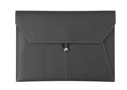 DQZRTUECA Dokumententasche aus PU-Leder, A4, mehrfarbig, 3er-Pack, 33 x 23,5 cm(Black) von DQZRTUECA