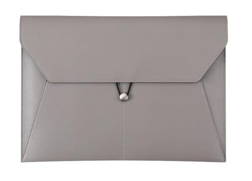 DQZRTUECA Dokumententasche aus PU-Leder, A4, mehrfarbig, 3er-Pack, 33 x 23,5 cm(Grey) von DQZRTUECA