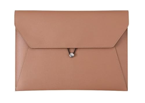 DQZRTUECA Dokumententasche aus PU-Leder, A4, mehrfarbig, 3er-Pack, 33 x 23,5 cm(Light Brown) von DQZRTUECA