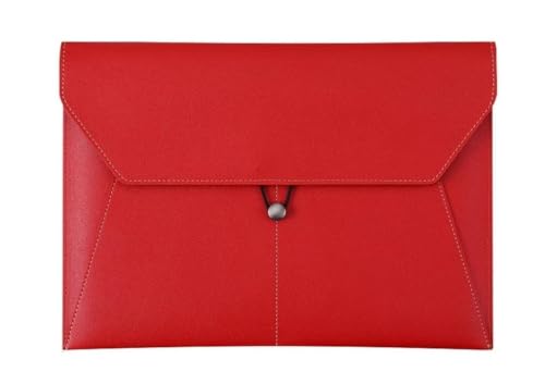 DQZRTUECA Dokumententasche aus PU-Leder, A4, mehrfarbig, 3er-Pack, 33 x 23,5 cm(Red) von DQZRTUECA
