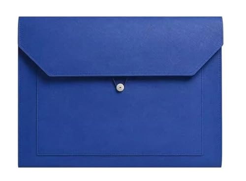DQZRTUECA Dokumententasche aus PU-Leder, mehrfarbig, 330 x 245 mm(Blue) von DQZRTUECA