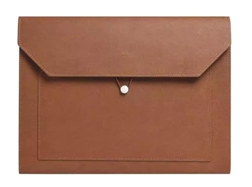 DQZRTUECA Dokumententasche aus PU-Leder, mehrfarbig, 330 x 245 mm(Brown) von DQZRTUECA