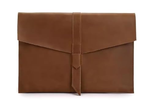 DQZRTUECA Dokumententasche aus PU-Leder, mehrfarbig, 34 x 25 cm(Brown) von DQZRTUECA