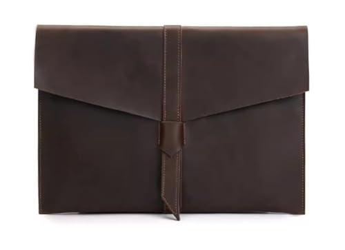 DQZRTUECA Dokumententasche aus PU-Leder, mehrfarbig, 34 x 25 cm(Coffee) von DQZRTUECA