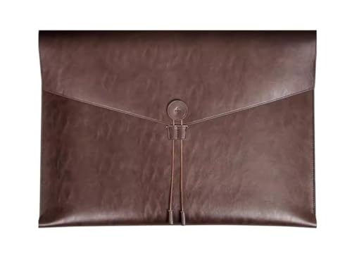DQZRTUECA Dokumententasche aus PU-Leder, mehrfarbig, 490 x 365 mm(Brown) von DQZRTUECA