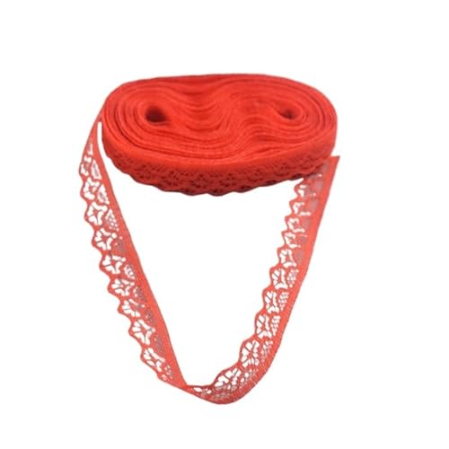 DQZRTUECA Französisches Spitzenband 10 Yards 14mm Mehrfarbig(Red) von DQZRTUECA